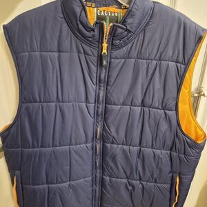 Cactus Men's Blue and Orange Puffer Vest